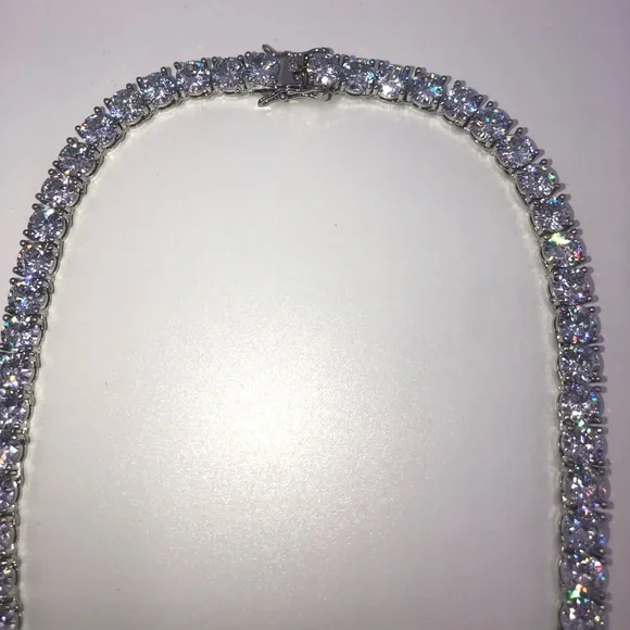 Platinum 75ct Tennis Necklace - Picture 10 of 17